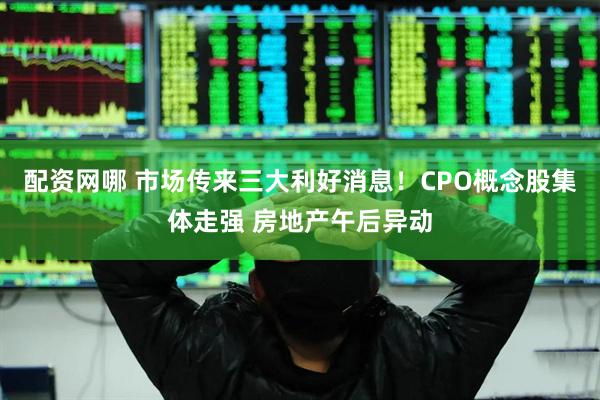 配资网哪 市场传来三大利好消息！CPO概念股集体走强 房地产午后异动